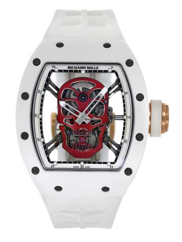 Richard Mille RM 52-01 Tourbillon Red Skull White Ceramic Replica Watch